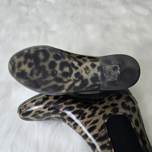 J. Crew Leopard Animal Print Chelsea Rain Boots Women's 6 - Picture 6 of 6